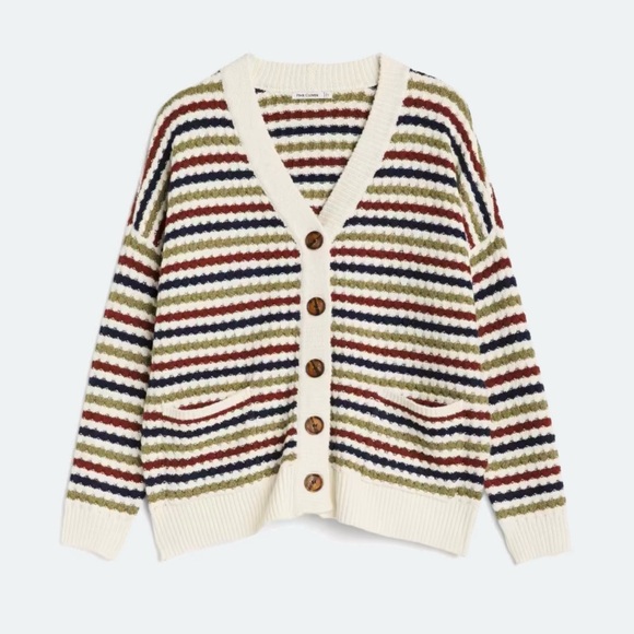 Pink Clover Multicolor Striped Cardigan - Picture 1 of 10